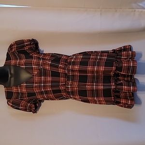 Red and black plaid Dress